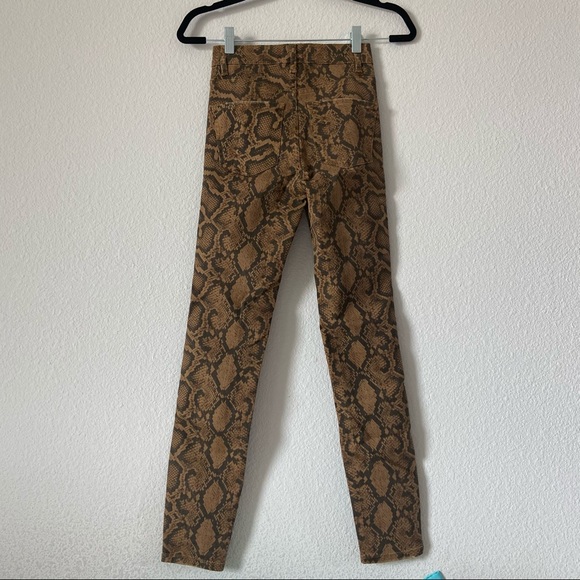 Snakeskin skinny jeans Zara Size 2 but fits like 00 0 xxs python animal pant - Picture 3 of 6